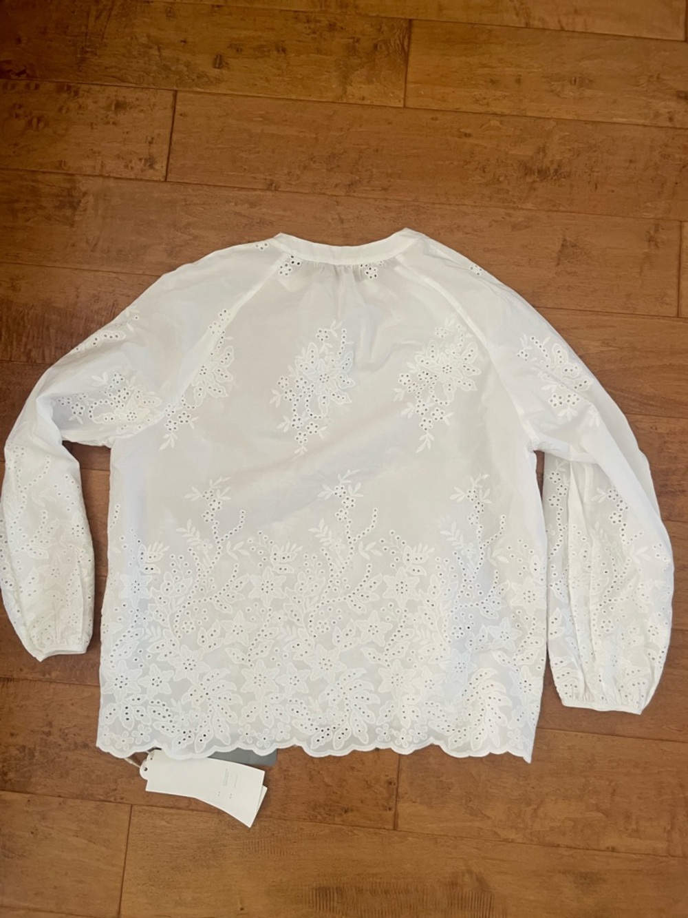 NWT cotton shirt top blouse cotton embroidery - Picture 4 of 8